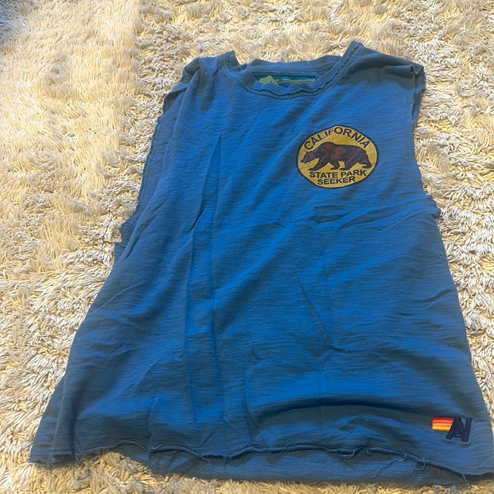 Aviator nation blue tank top
